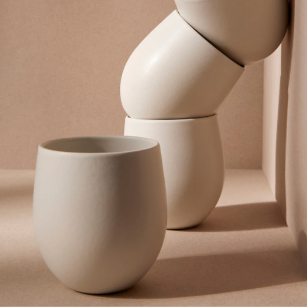 Stoneware Cup Matte White